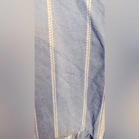 MIA CHICA | Girls Sleeveless Summer Blue White Striped Button Down Dress Size L - Picture 5 of 8